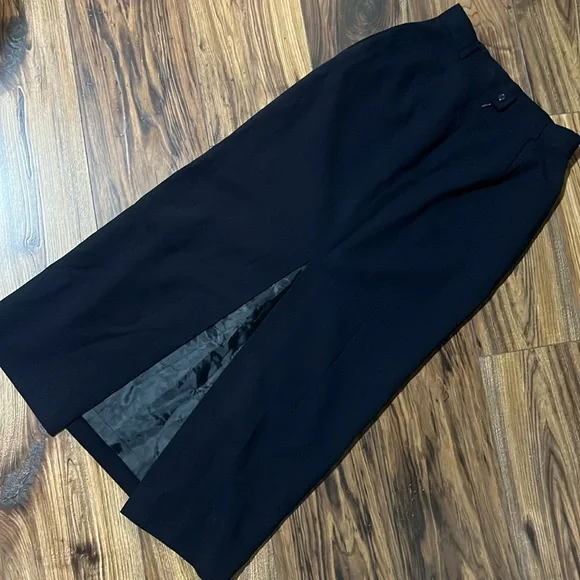 Ralph Lauren wool navy midi maxi pencil skirt, size 6 - Picture 7 of 7